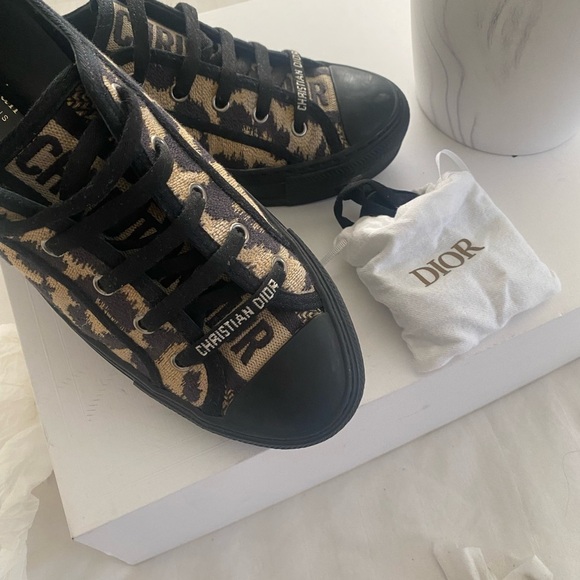 AUTHENTIC!!!! Christian Dior leopard sneakers ! Great condition!!! - Picture 2 of 15